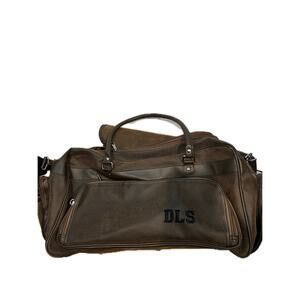 Brown Heavy Leather Tote Gym Bag  22"x10"x10"